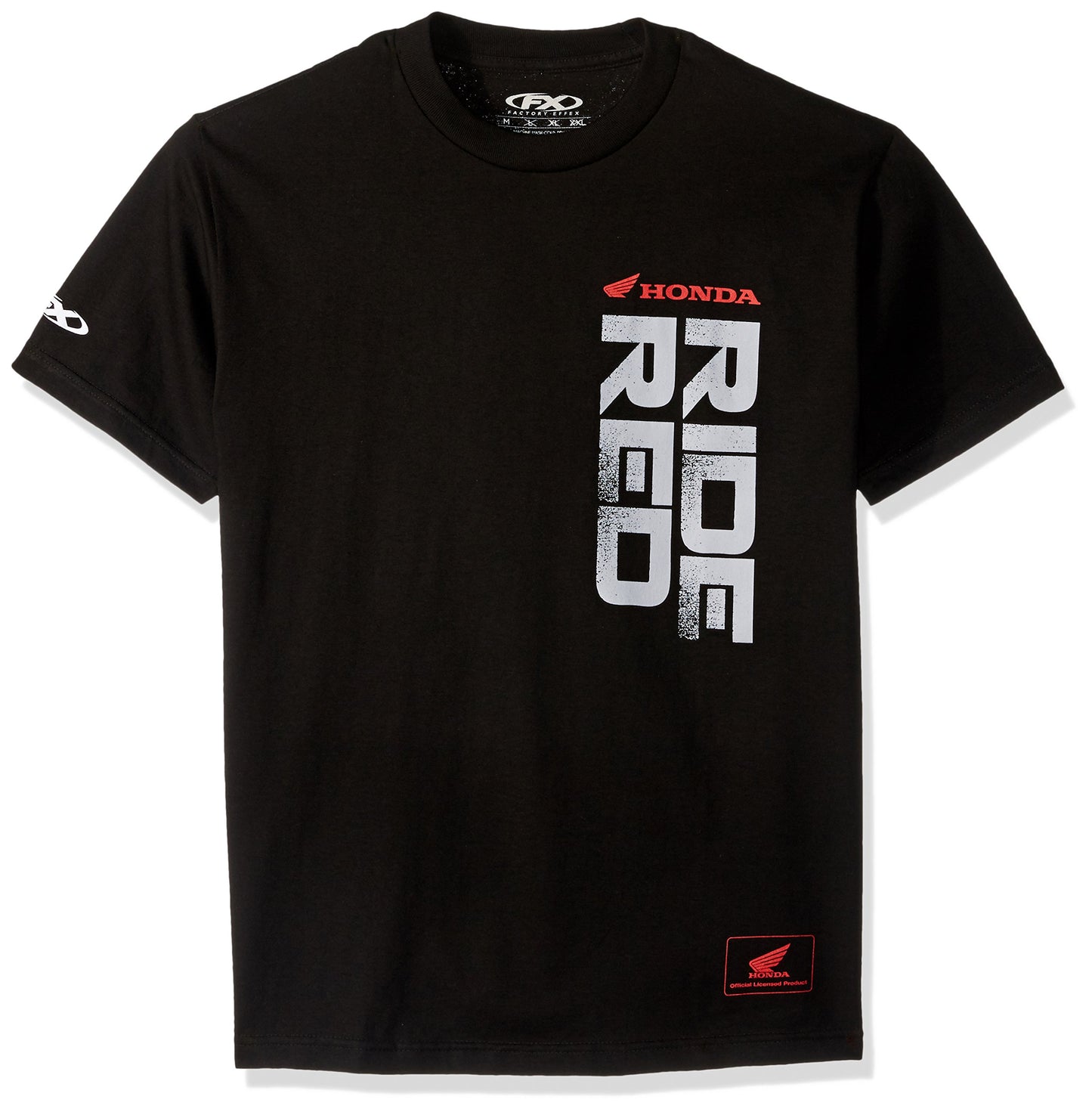 Factory Effex 16-88312 Honda Ride Red Vert T-Shirt (Black Large)