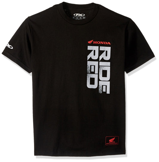Factory Effex 16-88312 Honda Ride Red Vert T-Shirt (Black Large)