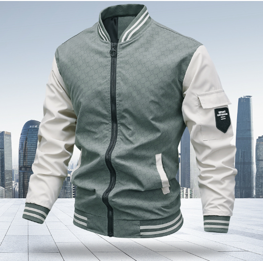 Men Thin Windbreaker Bomber Jacket (One Piece)