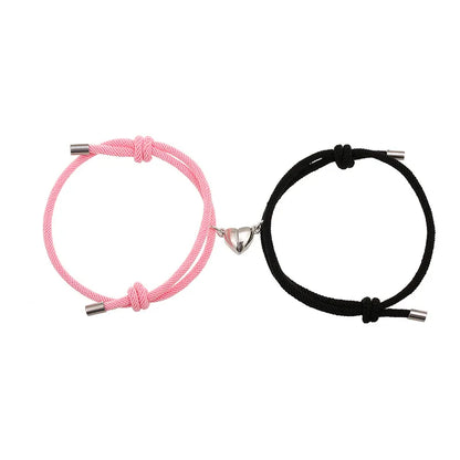 Alloy Love Magnet Suction Couple Bracelet birthday valentine romance gift