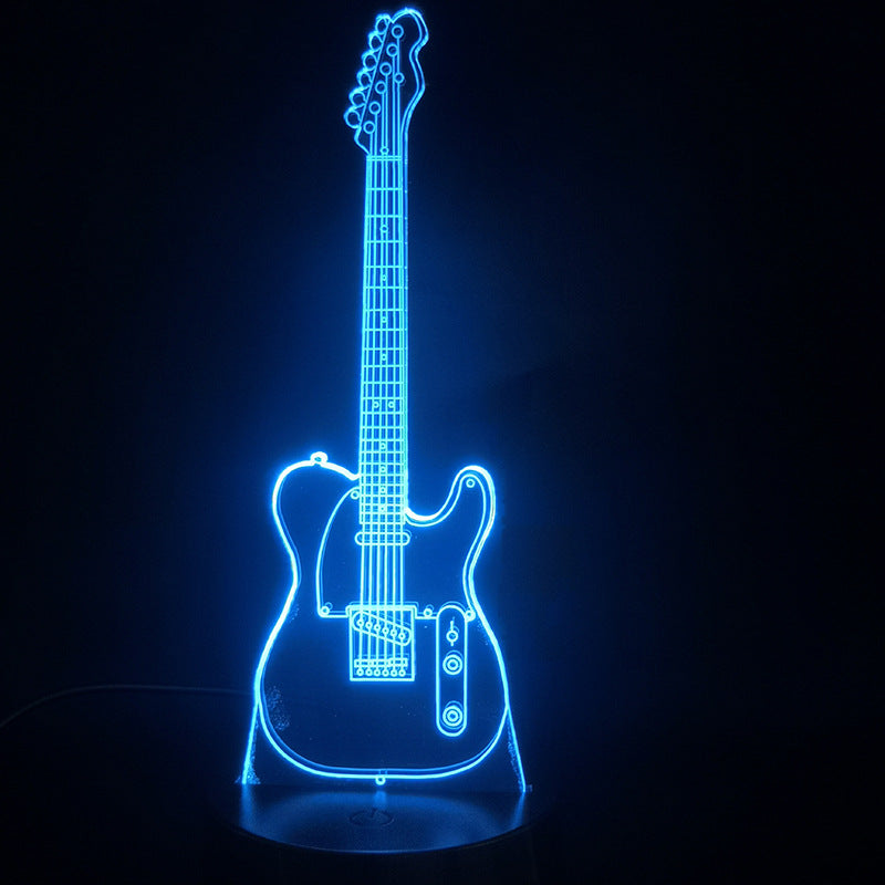 3D Guitar + other Musical instruments Model Night Light with USB and Battery