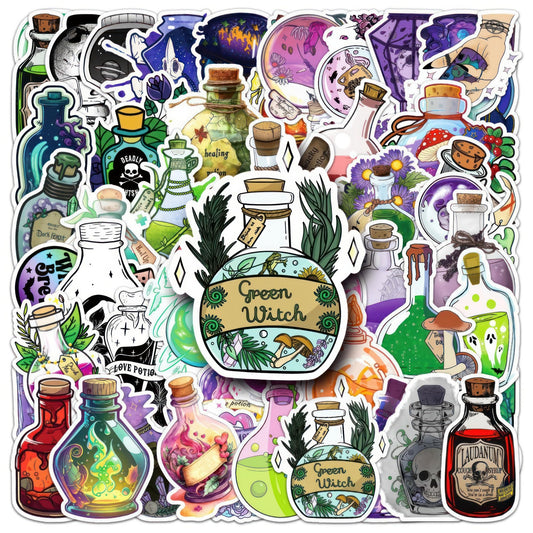 Magic Potion Stickers 50 Pcs Potion Bottle Stickers Vinyl Sticker Decal Decor