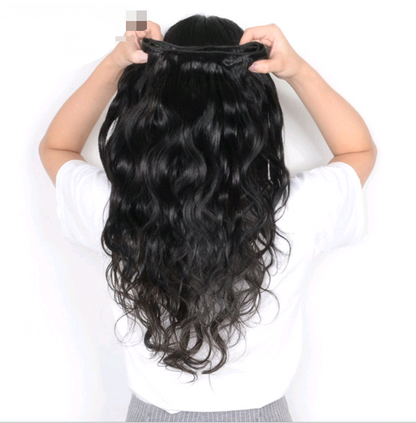 Realistic Hair Wig with Hair Extensions