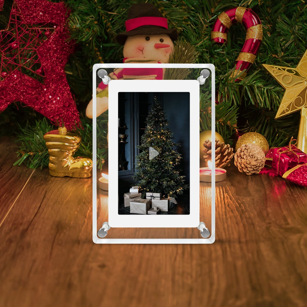 Transparent Photo Frame & Video Player 5inch High Resolution with built in speaker