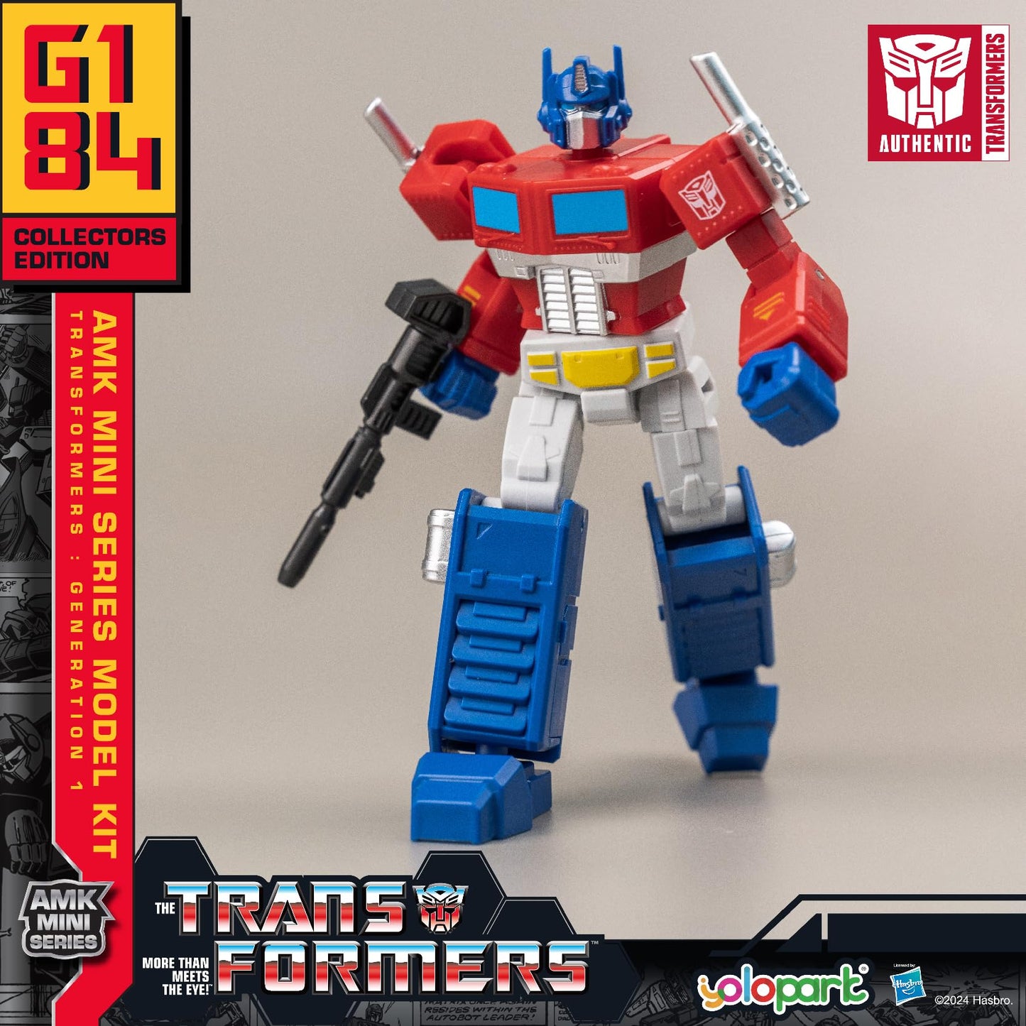Optimus Prime Transformer ToyAMK Mini Series Transformers G1 Action Figures4.72 Inch Highly Articulated Optimus Prime Model Kit with WeaponryCollectible Toys for Kids Age 8 and UpNo Converting