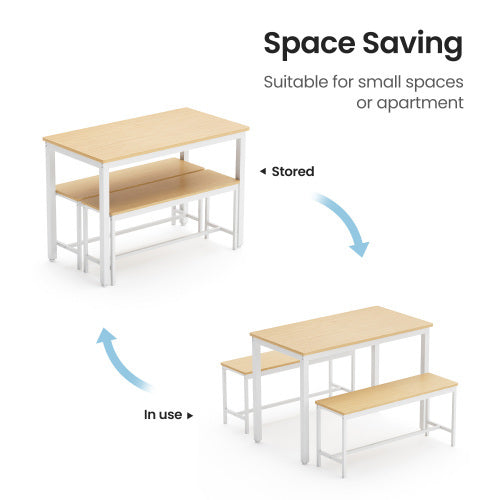 Dining Table Set, Kitchen Table Counter With Chairs 43.3"L x 23.6"W x 29.9"H