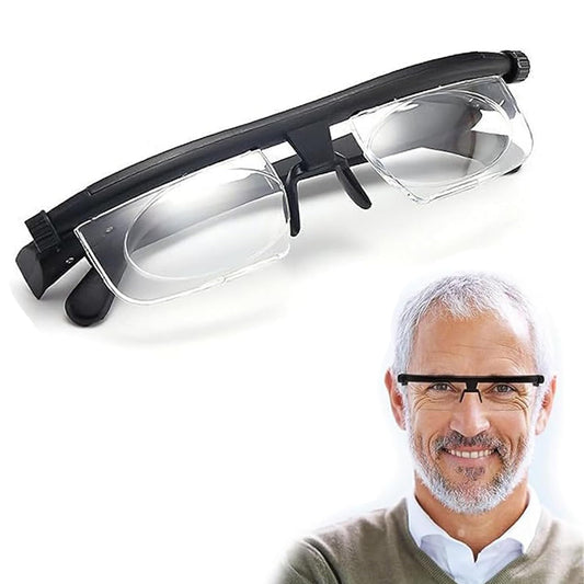 Ziolam Adjustable Glasses Focal Adjustable Reading Glasses Dial Vision Focus Adjustable Glasses for Women and Men