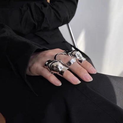 Movable Couple Metal Armor Ring birthday valentine romance gift