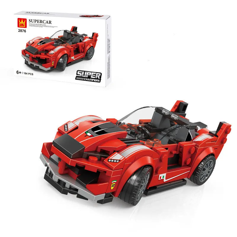 Supercar size small Assembled Sports Car Building Bricks set