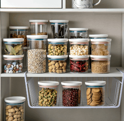Transparent Food Storage Container Canister (One Piece)