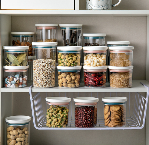 Transparent Food Storage Container Canister (One Piece)