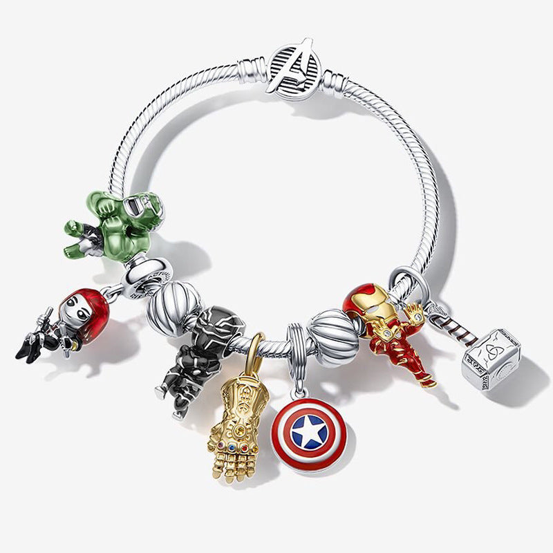New Marvel Avengers Series Alloy Cartoon DIY Pendant