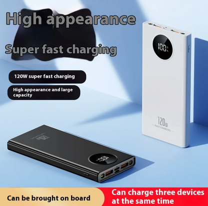 Super Fast Charge Power Bank PD 120W FAST CHARGING 10000 20000MAH BATTERY DISPLAY