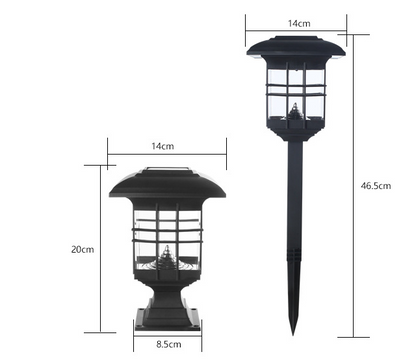 Solar Pillar Light, Waterproof Outdoor Garden Lamp