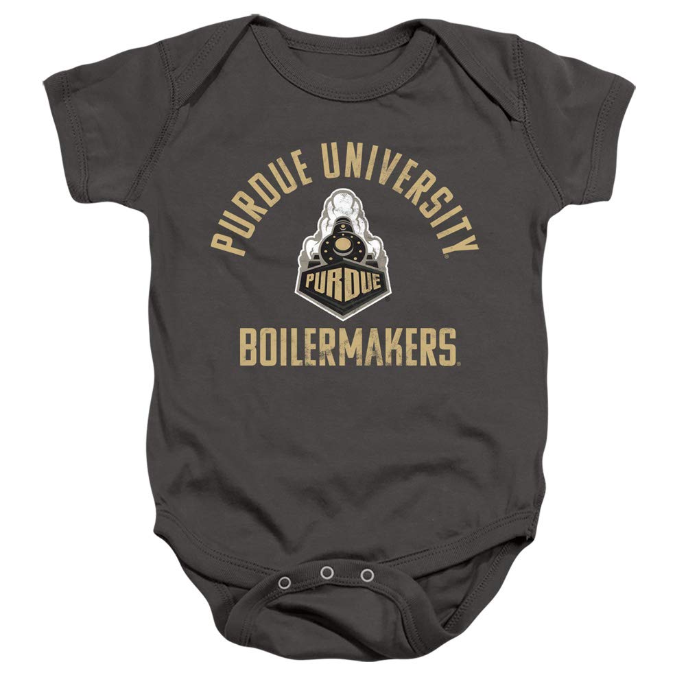 Purdue University Official Boilermakers Logo Unisex Infant Snap Suit for Baby Charcoal Small (6 Months)