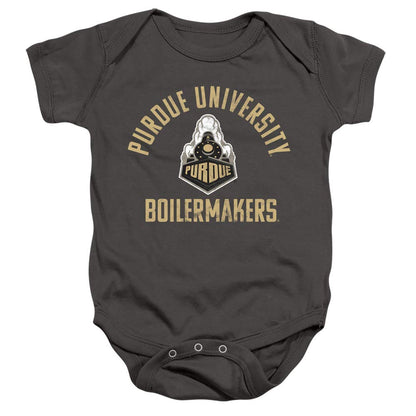 Purdue University Official Boilermakers Logo Unisex Infant Snap Suit for Baby Charcoal Small (6 Months)