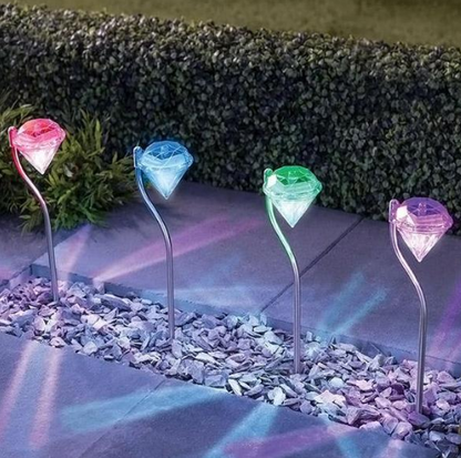 Diamond Lawn Solar Light 12inch