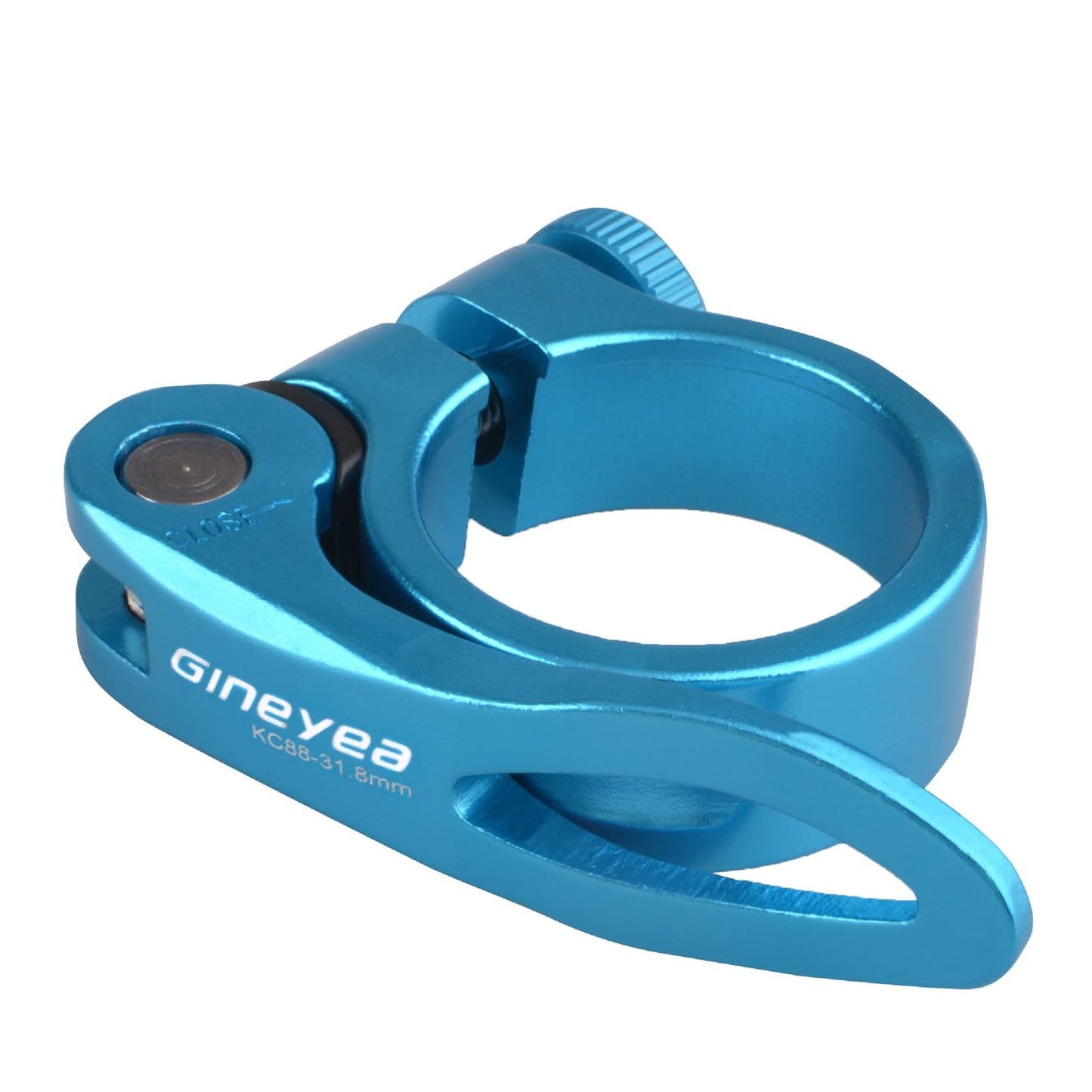 Azarxis Bike Seat Post Clamp Aluminum Alloy Quick Release Bicycle Seatpost Tube Clip 28.6mm 31.8mm 34.9mm for Mountain Bike Road Bike Fixie Gear Track Bike Folding Bike DH MTB BMX (Blue - 34.9mm)