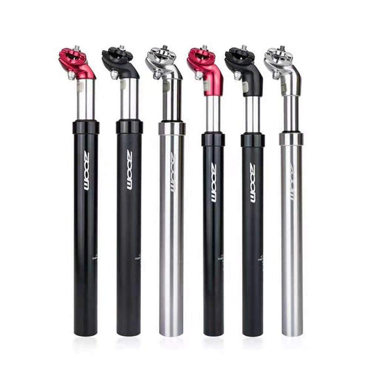 Bike Seat Post Bike Suspension Seatpost 27.2mm 31.6mm Aluminum Adjustable Seatpost for MTB Road Bike Mountain Bike Fixed Bike Seatpost (Black 27.2mm)