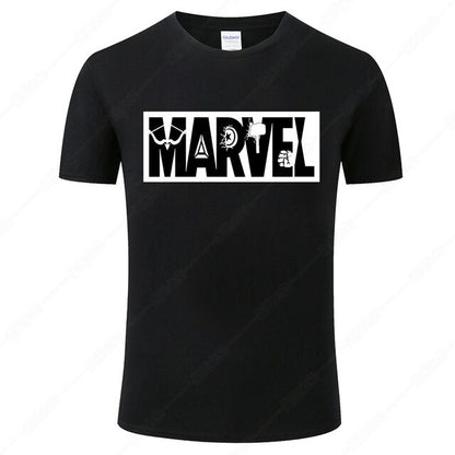 Marvel Printed Cotton Men's T-Shirt - Fashionable Street Style