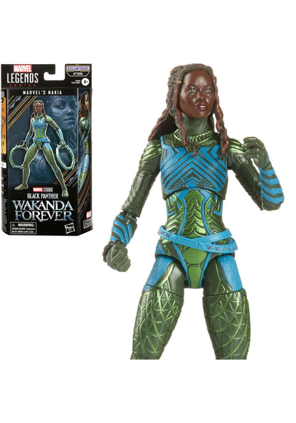 Marvel Legends Series Black Panther Wakanda Forever Nakia 6-Inch MCU Action Figure Toy 5 Accessories 1 Build-A-Figure Part