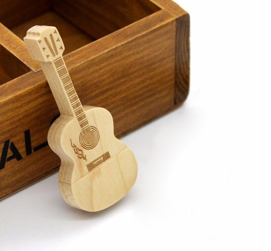 Creative Wooden Guitar USB Drive 64gb