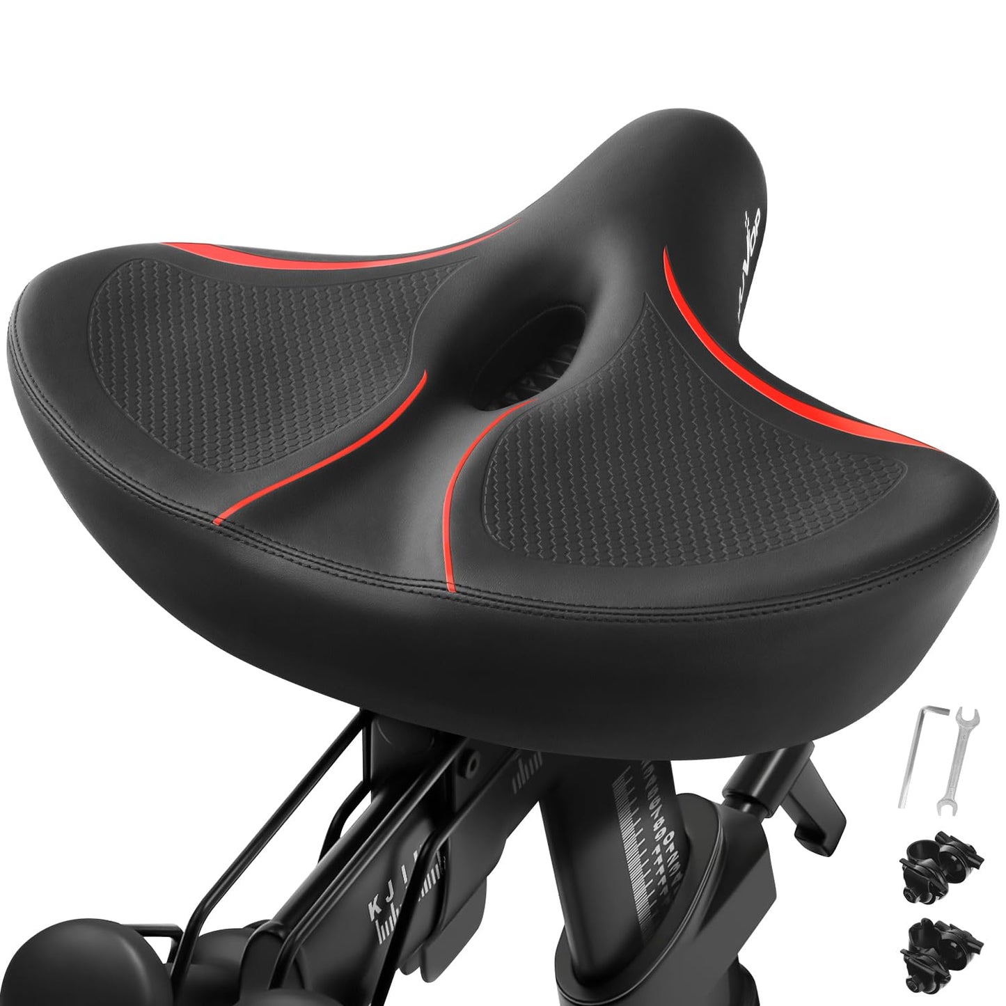 Large sized Bike Seat for Peloton Bike & Bike+ Replacement Extra Wide Bicycle Seat Comfort Bike Saddle Compatible with Peloton Exercise Electric Bikes or Cruiser Bikes Seat Cushion for Men & Women