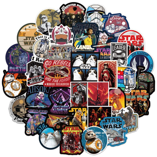 108 pcs/ Pack Star Wars Theme Cool Vsco Sticker No Repeat Vinyl Decal Sticker