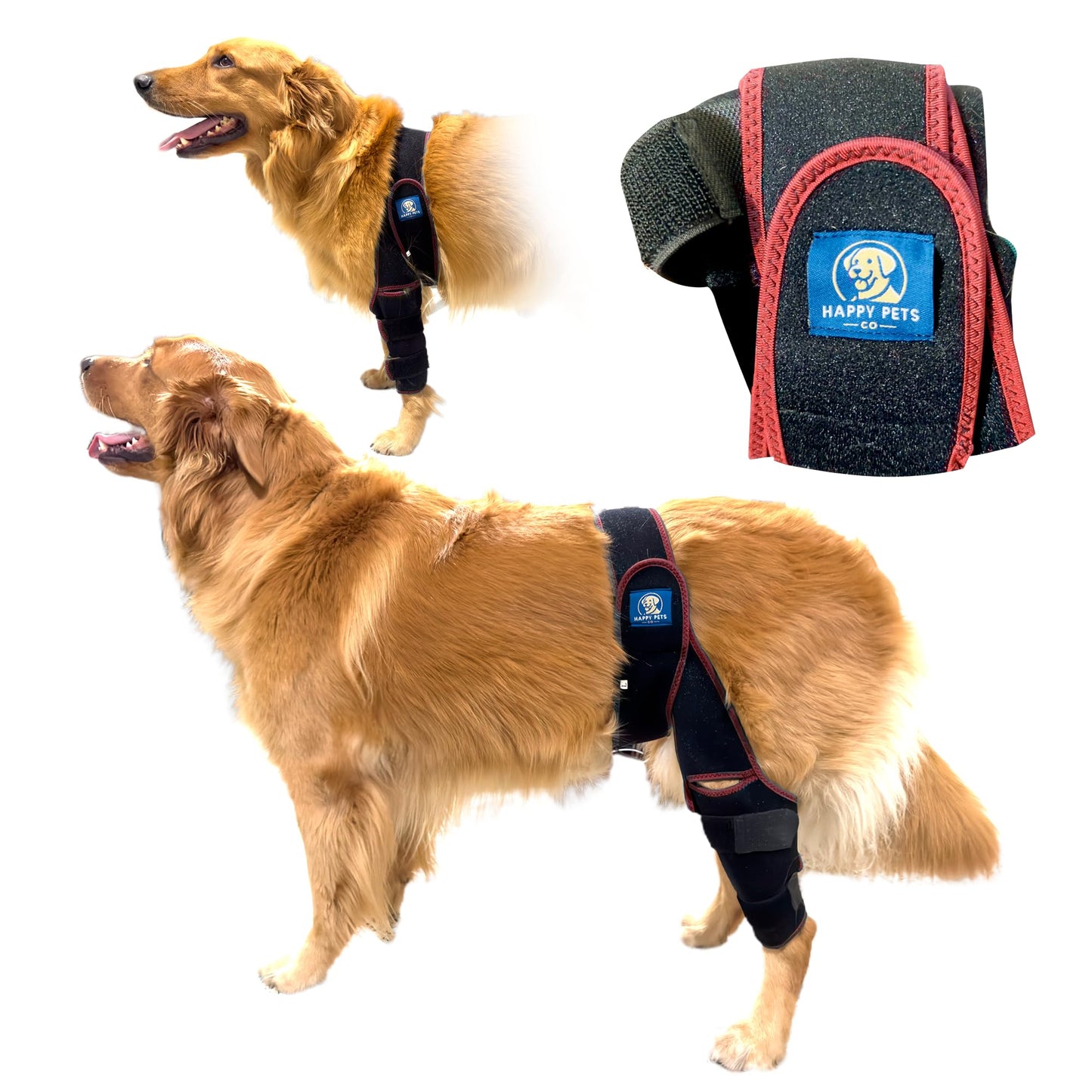Size Large Dog Knee Brace Adjustable Front Hind Leg Brace for Cruciate Ligament Injury Luxating Patella Torn ACL