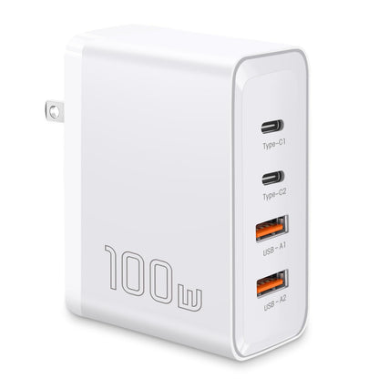 USB C Charger Block100W PD Super Fast Charger 4 Port Type C Charger GaN Fast Wall Charger Power Adapter Compatible with MacBook Laptop iPad iPhone Samsung and More