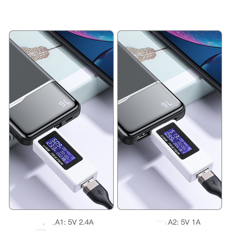 KUULAA 10000mAh Slim Digital Display Power Bank multi-port output Type C