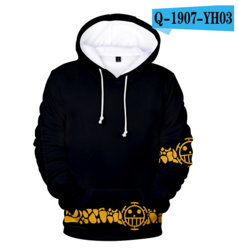 One Piece Anime Animation Digital Print Men Man Hoodie