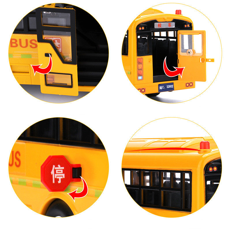 Children's School Bus Toy Model - Large Inertia Vehicle 29cm