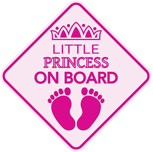 Princess On Board Car Sign - Princess On Board Decal - Princess Automotive Sign - Princess On Board Sticker for Cars - Princess On Board Window Decal - Little Princess On Board Car Sign