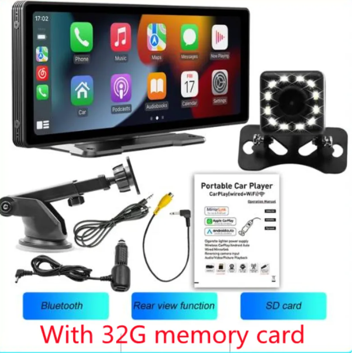 Portable Car MP5 Audio Video System USB GPS BLUETOOTH