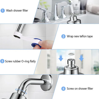 3-speed Shower Head with filters Nozzle Set