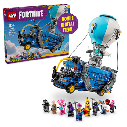 LEGO Fortnite Battle Bus - Collectible Fortnite Toy for Kids Boys and Girls Ages 10+ - Pretend Play Set with 9 Minifigures from Video Game - Gift Ideas for Fans - 77073