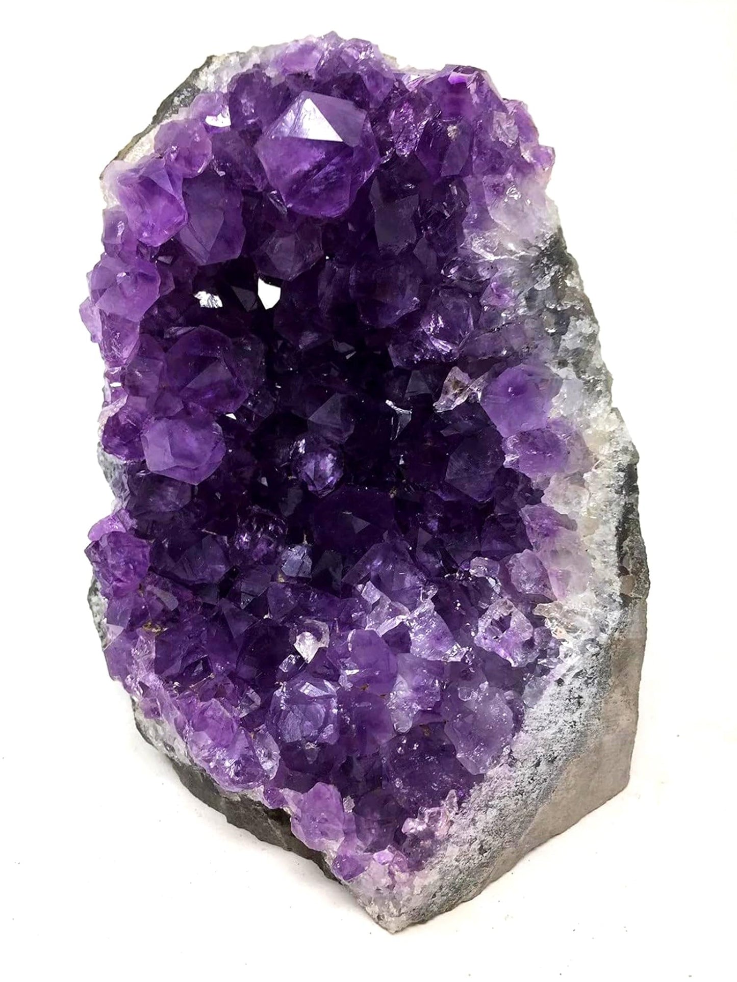 SUPERIOR Amethyst Cluster - 1 lb to 1.5 lbs - Uruguayan. Especially for Rock Collectors. Includes a Bonus 3 inch Selenite Wand. Natural Quartz Amethyst Cluster Rock – Crystals and Healing Stones