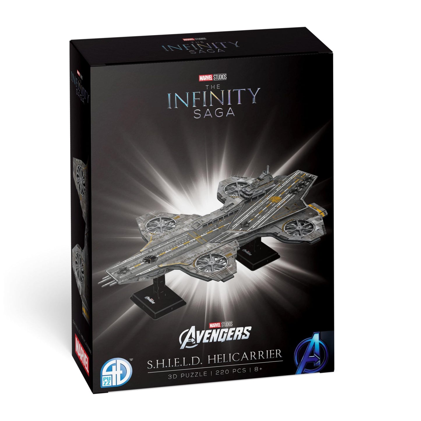 4D Build Marvel Studios Avengers Helicarrier 3D Puzzle Paper Model Kit 220 Piece Paper Model Kit for Teens and Adults Ages 8+