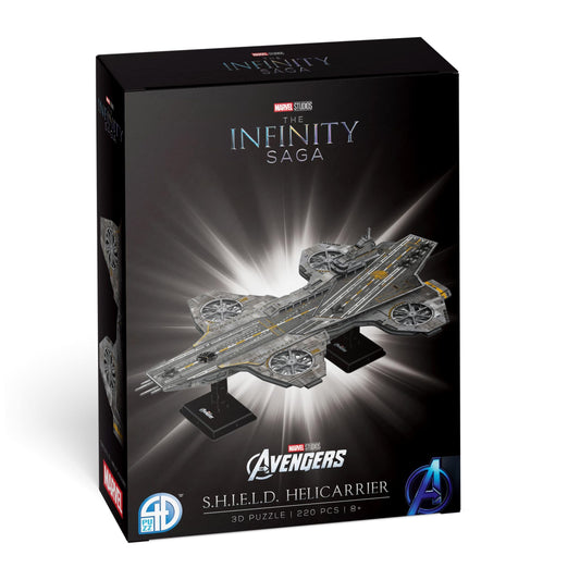 4D Build Marvel Studios Avengers Helicarrier 3D Puzzle Paper Model Kit 220 Piece Paper Model Kit for Teens and Adults Ages 8+