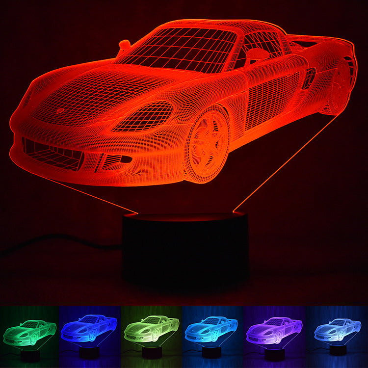 Porsche Sports Car 3D LED Night Light 7 colors
