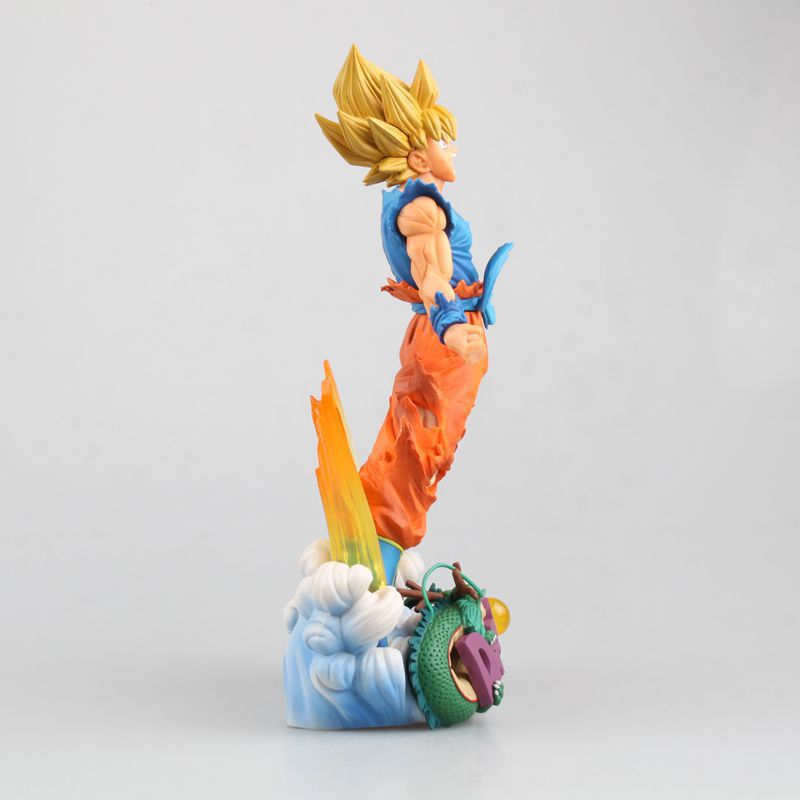 Dragon Ball Super Saiyan Goku Blue Cloud Figure Model