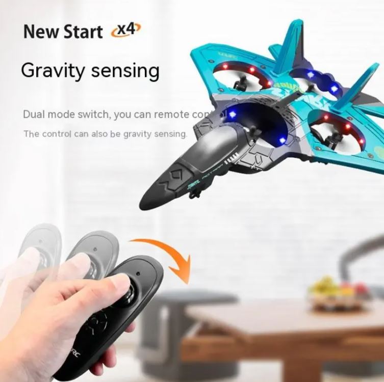 Children's Remote Control Aircraft V17 Fighter Drone Drop-resistant Foam Fixed Wing Glider Stunt