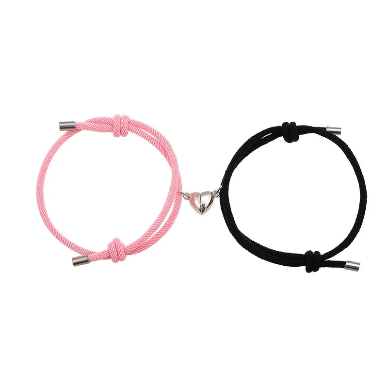Alloy Love Magnet Suction Couple Bracelet birthday valentine romance gift