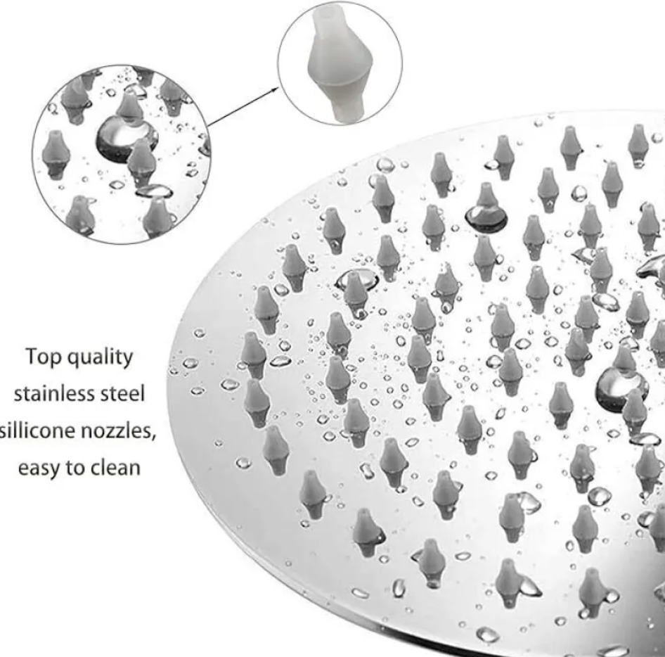 Large Chrome 304 Stainless Steel 8 inches Rainfall Shower Head