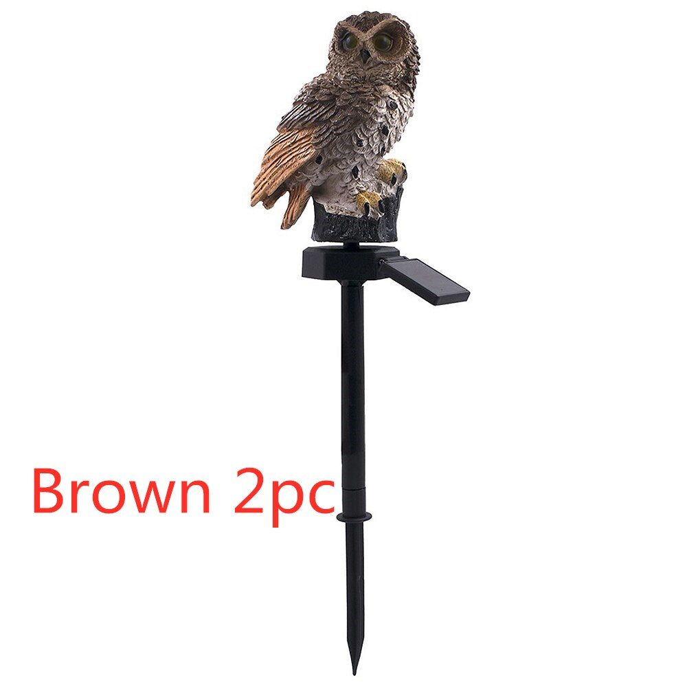 Solar powered Owl shape Garden Lawn Light
