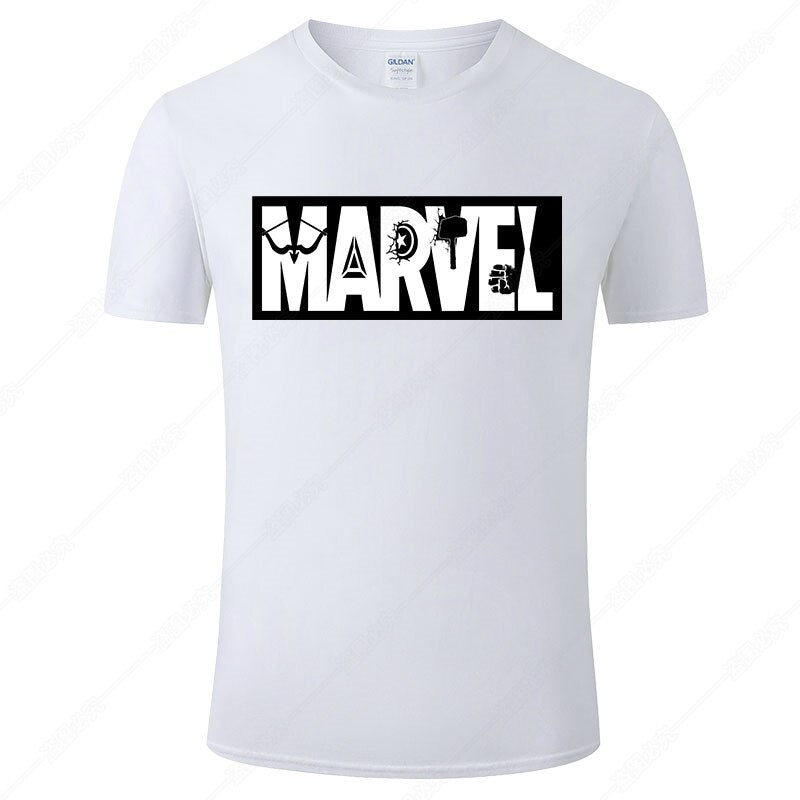 Marvel Printed Cotton Men's T-Shirt - Fashionable Street Style