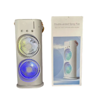 Double-Headed Cooling Spray Fan Lightweight portable USB-rechargeable,