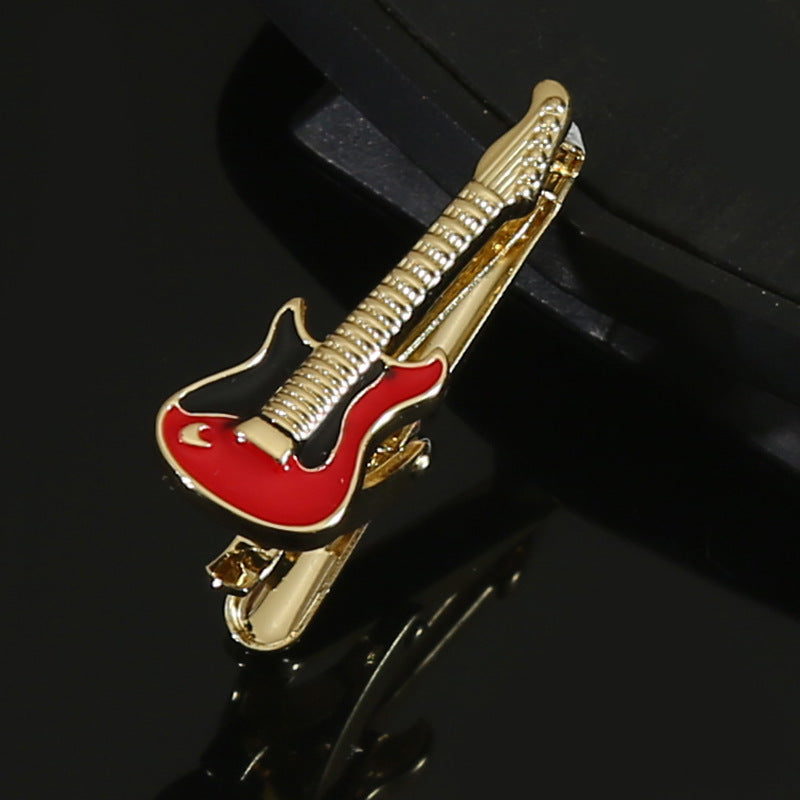 Trendy Men's Alloy Tie Clip - Cute Guitar Design