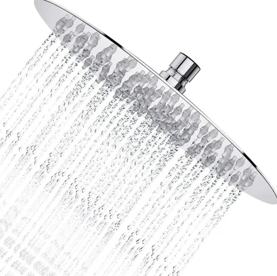 Large Chrome 304 Stainless Steel 8 inches Rainfall Shower Head
